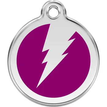 psí známka Red Dingo známka – Flash Purple – Blesk fialový velikost známky M - 30 mm