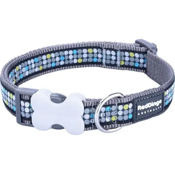 Obojek pro psa Red Dingo obojek – Modern on Grey – 12 mm x 20-32 cm