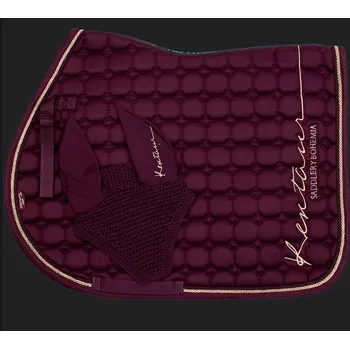 Sport KENTAUR Dečka podsedlová skoková s výšivkou ROSE GOLD Kentaur + čabraka švestková