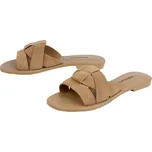 esmara® Dámské kožené pantofle (hnědá, 39)