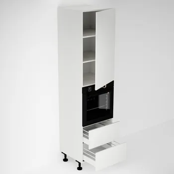 Kuchyňská skříňka Vysoká skříňka se 2 zásuvkami a 1 dvířkem pro pečící troubu - zvýšená