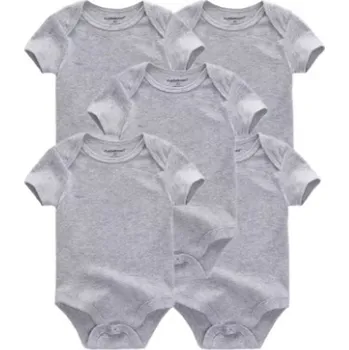 Kojenecké bavlněné body pro kluky - set 5 ks (vel. 3-12 měs.) Barva: BDS5613 (šedá), Velikost: 3 měsíců