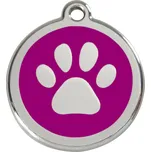 Red Dingo známka – Paw Print Purple – Tlapka fialová velikost známky M - 30 mm