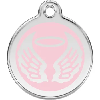 psí známka Red Dingo známka – Angel Wings Pink – Andělská křídla růžová velikost známky S - 20 mm