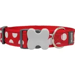 Red Dingo obojek – White Spots on Red – 40 mm x 37-55 cm