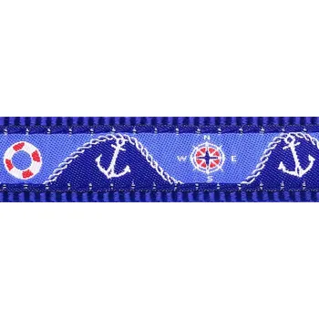 Vodítko pro psa Red Dingo vodítko přepínací – Nautical Dark Blue – 20 mm x 2 m