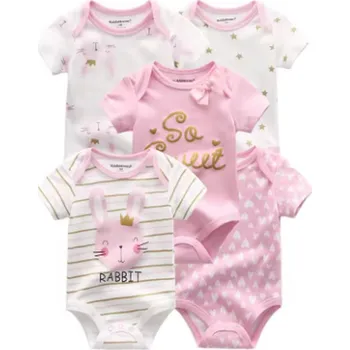 Kojenecký body Kojenecké bavlněné body pro holky - set 5 ks (vel. 3-12 měs.) Barva: BDS5200 (so sweet, růžová), Velikost: 6 měsíců