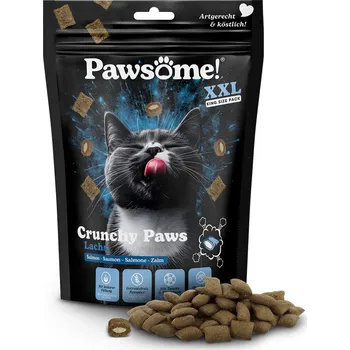 Pamlsek pro kočku Pawsome! Crunchy Paws s lososem 150 g
