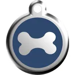 Red Dingo známka – Bone Navy – Kost modrá velikost známky S - 20 mm