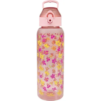 Školní batoh Tritanová láhev - Růžové květiny - Albi