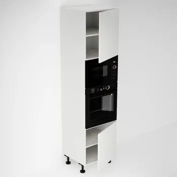 Kuchyňská skříňka Vysoká skříňka se 2 dvířky pro mikrovlnnou a pečící troubu - zvýšená