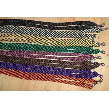 Udidlo pro koně Otěže nylonové propletené BOSNAY černá/růžová