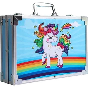 Výtvárné potřeby LIVEFY Art Kit sada pro malování v kufříku pro děti 145 ks, modré