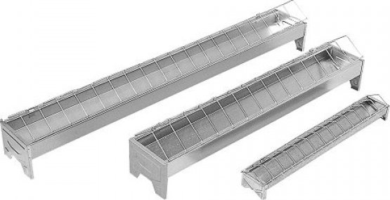 KERBL Krmítko pro drůbež žlabové, pozinkované, 13x50 cm