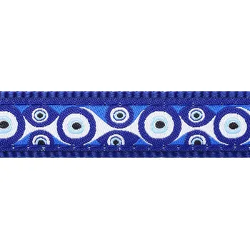 Vodítko pro psa Red Dingo vodítko přepínací – Evil Eye Navy – 15 mm x 2 m