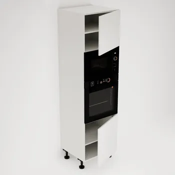 Kuchyňská skříňka Vysoká skříňka se 2 dvířky pro mikrovlnnou a pečící troubu