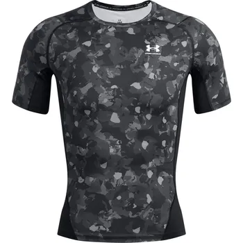 Under Armour HeatGear® Printed Short Sleeve Mens Black/White S