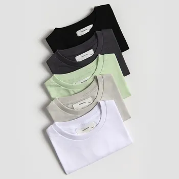 Reserved - Bavlněné tričko 5 ks - tmavě šedá - 048FH-90X - 048FH-90X-164