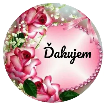 Speciální papír Samolepící etiketa " ĎAKUJEM" 3,5 cm