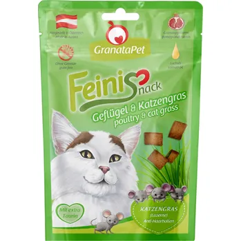 Pamlsek pro kočku Granatapet Feinis drůbeží & kočičí tráva 50 g