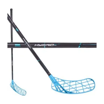 Florbalová hůl Zone floorball AIR/ONE HYBRID AL27 OVAL raw/blue Florbalová hůl černá / modrá, Pravá (pravá ruka dole), 100cm (=110cm)