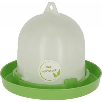 Chov hospodářského zvířete Napáječka pro drůbež klobouková s bajonetem, bioplast, bílá / zelená, 3,5 l