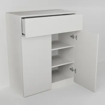 Komoda Komoda vysoká s dvěma dvířky a zásuvkou (v. 96,5cm)