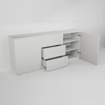 Komoda Komoda nízká s dvěma dvířky a třemi zásuvkami (v. 76,5cm)