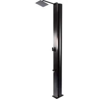 Zahradní sprcha Designová hliníková solární sprcha Royce LUXE DB11 ONYX ČERNÁ 40L, s oplachem nohou (315413)