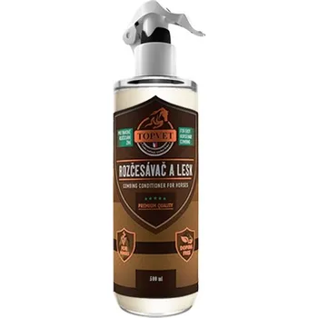 Kosmetika pro koně TOPVET Topvet Rozčesávač a lesk 500ml