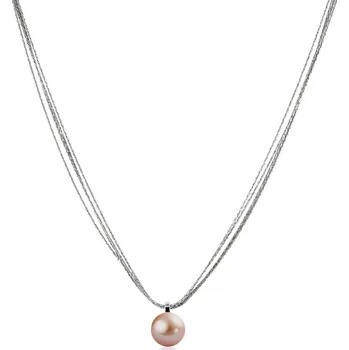 Náhrdelník Leru Stříbrný náhrdelník se sladkovodní růžovou perlou