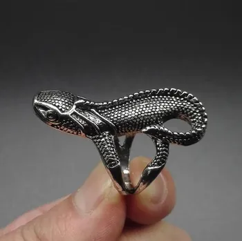 Prsten Ocelový prstýnek s ještěrkou