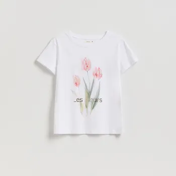 Dámské tričko Reserved - Tričko s potiskem - bílá - WU155-00X - WU155-00X-S