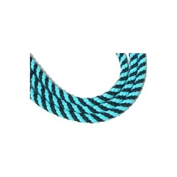 Udidlo pro koně Otěže nylonové propletené BOSNAY tyrkysové/černé