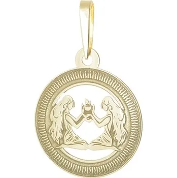 Přívěsek Přívěšek znamení BLÍŽENCI ze žlutého zlata ZZ0994BLIF + dárek zdarma