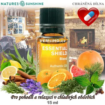Vonný olej ❤️ Nature’s Sunshine Esenciální olej | ESSENTIAL SHIELD | Esenciální štít | AKCE: - 95 % SLEVA ❤️ 15 ml ❤️ Nature’s Sunshine® USA - KVALITNÍ 100% Přírodní doplňky stravy, kosmetika, esenciální oleje, příslušenství Natures Sunshine ❤️ VEMsiHO.cz - CHRÁNĚ
