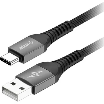 Kabel AlzaPower AluCore USB-A to USB-C 2.0 Ultra Durable 1m tmavě šedý