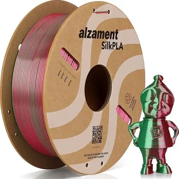 3D tisk Alzament PLA Silk Dual Color 1 kg Red-Green