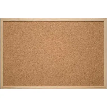 Korková tabule Eurosupplies 90 x 60 cm, hnědá