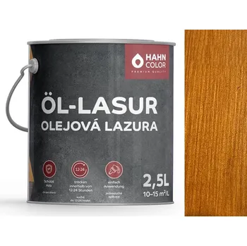 Olej na dřevo Hahn Color OLEJOVÁ LAZURA 2,5L OL-05 Borovice - Kiefer