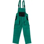 Kalhoty LUX EMIL montérkové s náprsenkou, zeleno-černé, Velikost 56