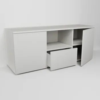 Šatní skříň Skříňka se dvěma dvířky s policemi a nikou se spodní zásuvkou (v. 50cm)