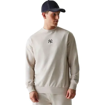 Pánská mikina mikina New Era League Essential Midi Crew MLB New York Yankees - Stone XL