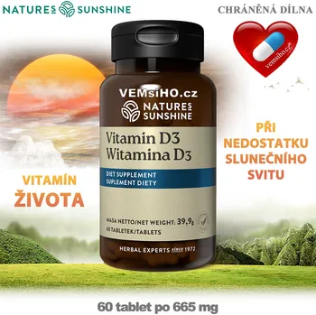 ❤️ NSP Vitamín D3 | PŘI NEDOSTATKU SLUNEČNÍHO SVITU | AKCE: SLEVA - 40 % ❤️ 60 tablet po 665 mg ❤️ Nature's Sunshine® USA ❤️ VEMsiHO.cz - CHRÁNĚNÁ DÍLNA ❤️ Natures Sunshine ❤️