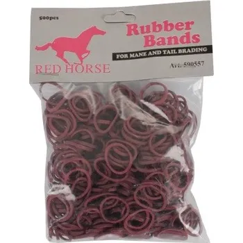 Čištění pro koně HORKA Vplétací gumičky do hřívy 500 ks HORKA, hnědá