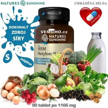 Vůně do bytu ❤️ Nature’s Sunshine MSM | Metylsulfonylmetan | ORGANICKÁ FORMA SÍRY | AKCE: - 12 % až - 20 % SLEVA ❤️ 90 tablet po 1166 mg ❤️ Nature’s Sunshine® USA - KVALITNÍ 100% Přírodní doplňky stravy, kosmetika, esenciální oleje, příslušenství Natures Sunshine ❤️