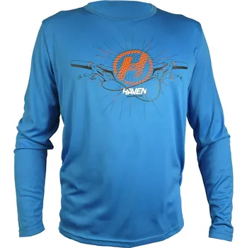 cyklistický dres Pánský dres HAVEN NAVAHO II LONG blue/orange, velikost XL (Barva modrá/oranžová)
