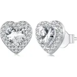 Elenys stříbrné peckové náušnice Srdce něhy