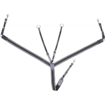 HKM POPRSNÍK S GUMOU HKM ECO, ČERNÝ, PONY