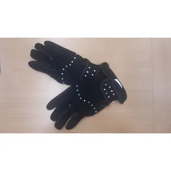 Jezdecké rukavice HORKA Rukavice HORKA Bling s kamínky černé DD